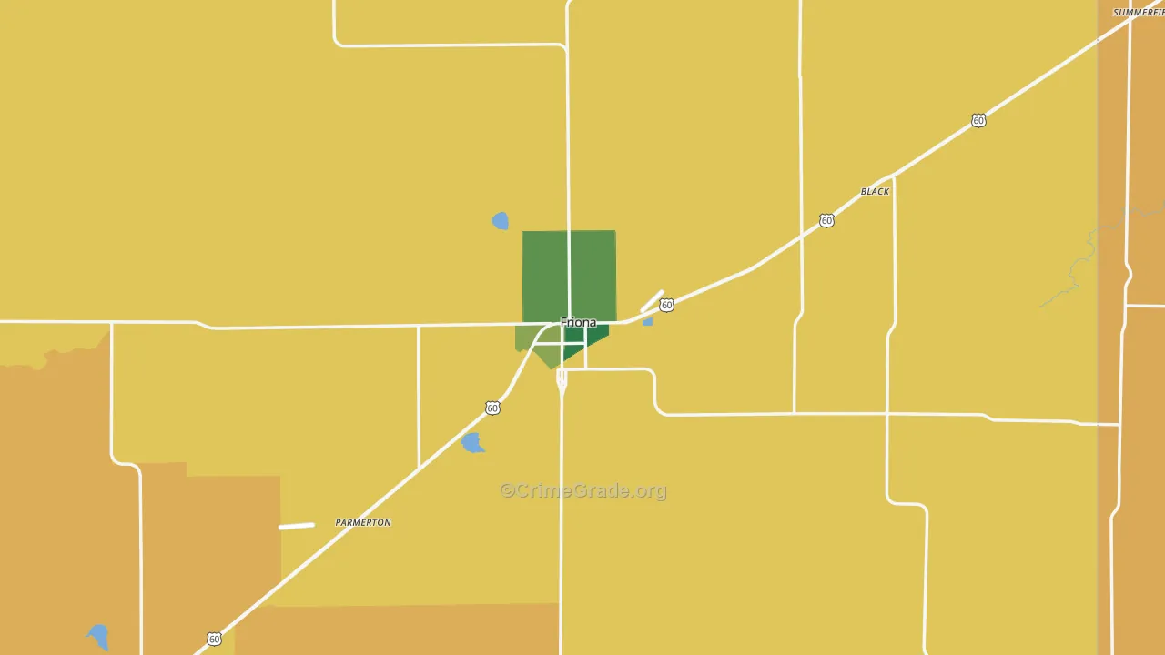 Friona, TX Map of Assault Rates