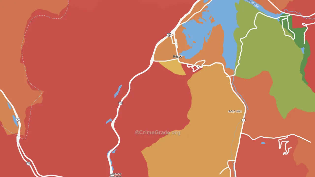 Frisco, CO Map of Assault Rates