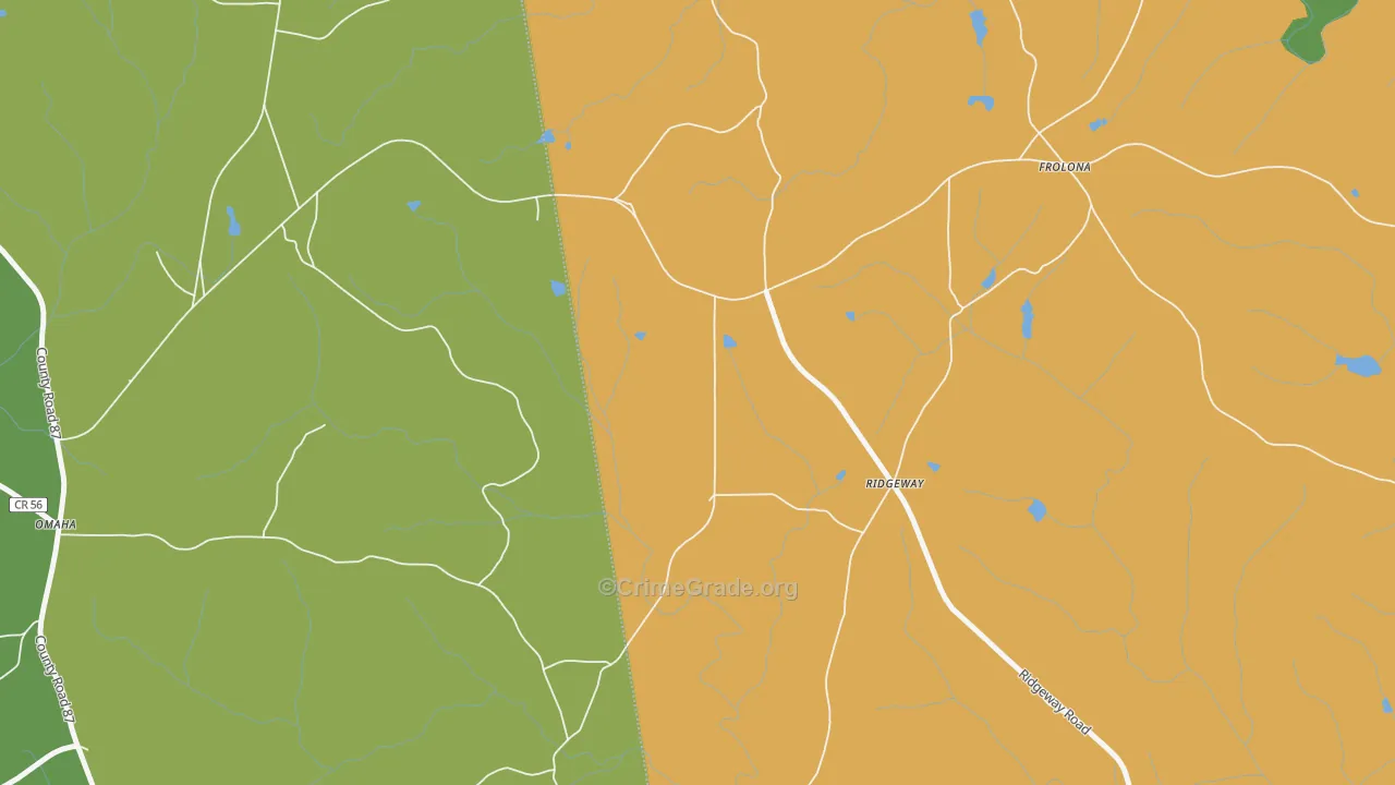 Frolona, GA Map of Assault Rates