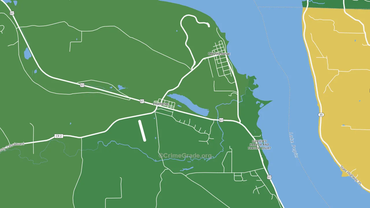 Frontenac, MN Map of Assault Rates