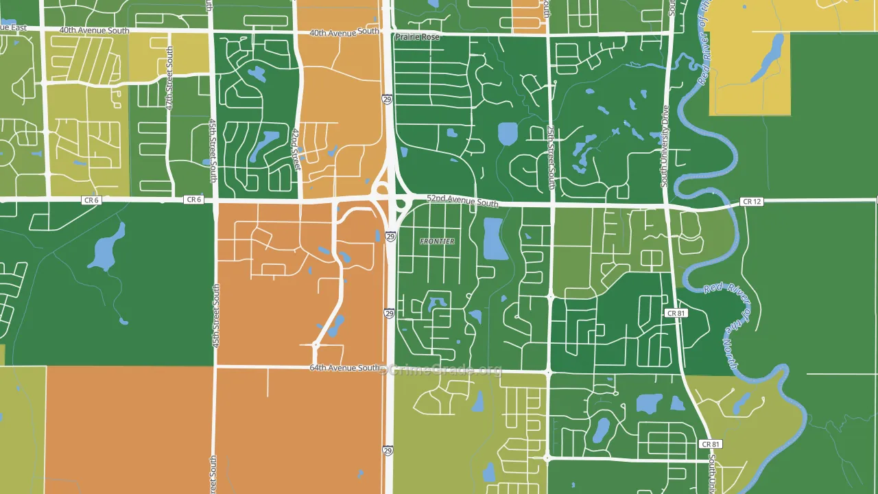 Frontier, ND Map of Assault Rates