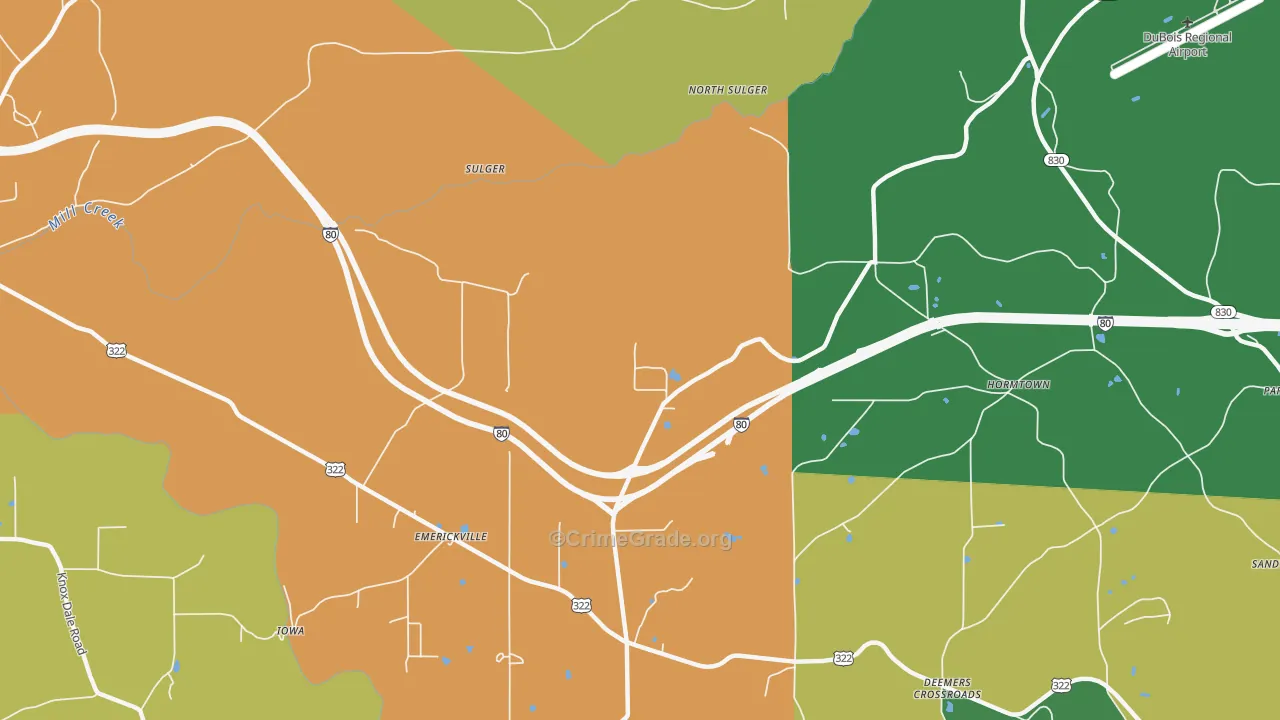 Frostburg, PA Map of Assault Rates