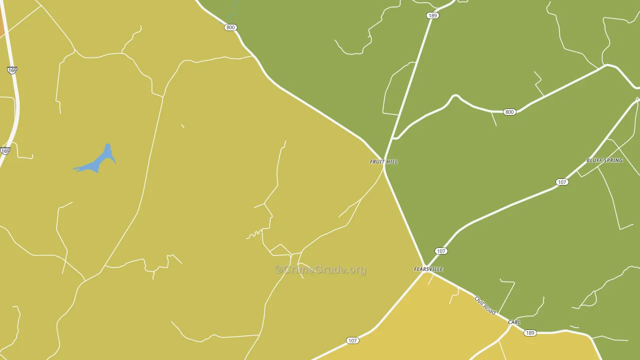 Fruit Hill, KY Map of Assault Rates