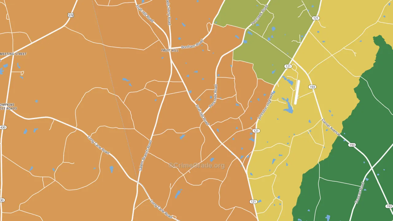 Fruit Hill, SC Map of Assault Rates