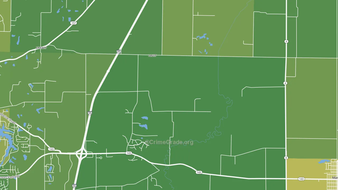 Fruit, IL Map of Assault Rates