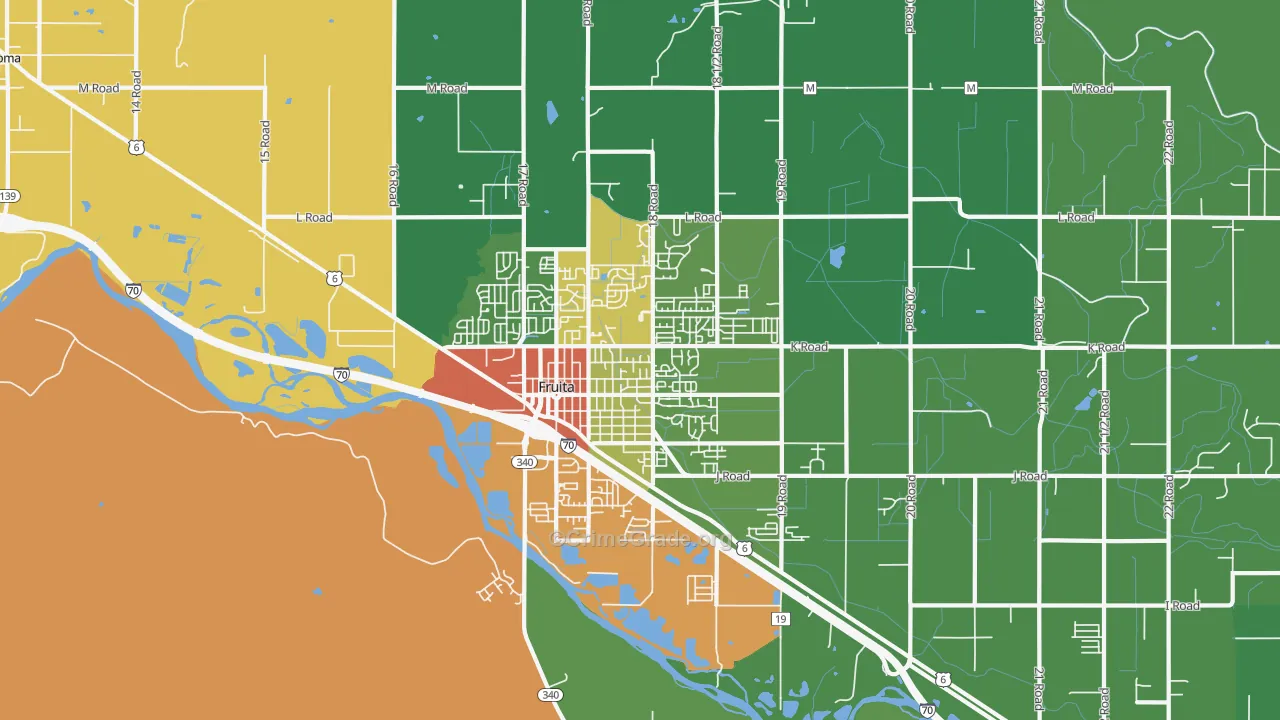 Fruita, CO Map of Assault Rates