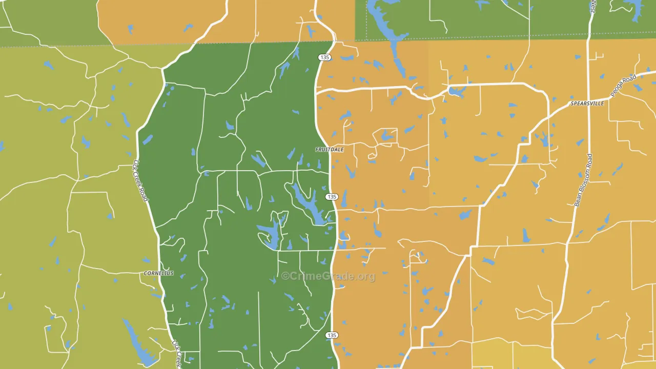 Fruitdale, IN Map of Assault Rates