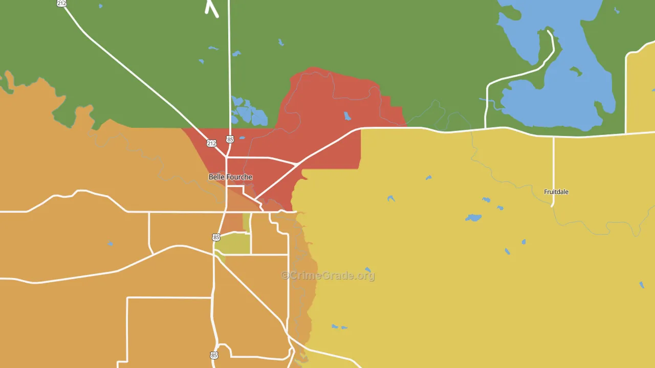 Fruitdale, SD Map of Assault Rates