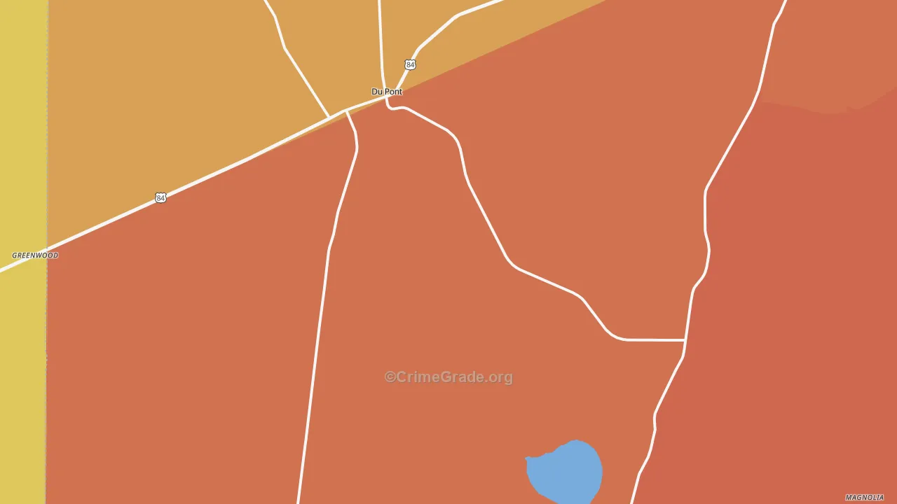 Fruitland, GA Map of Assault Rates