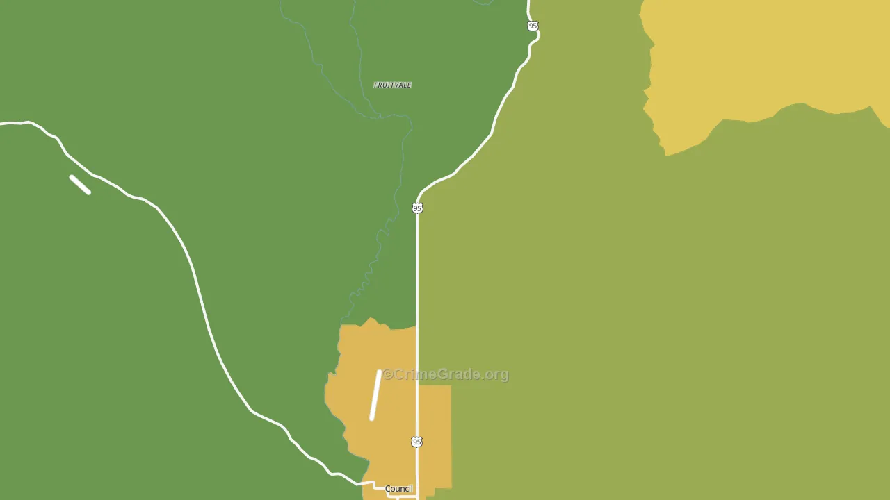 Fruitvale, ID Map of Assault Rates