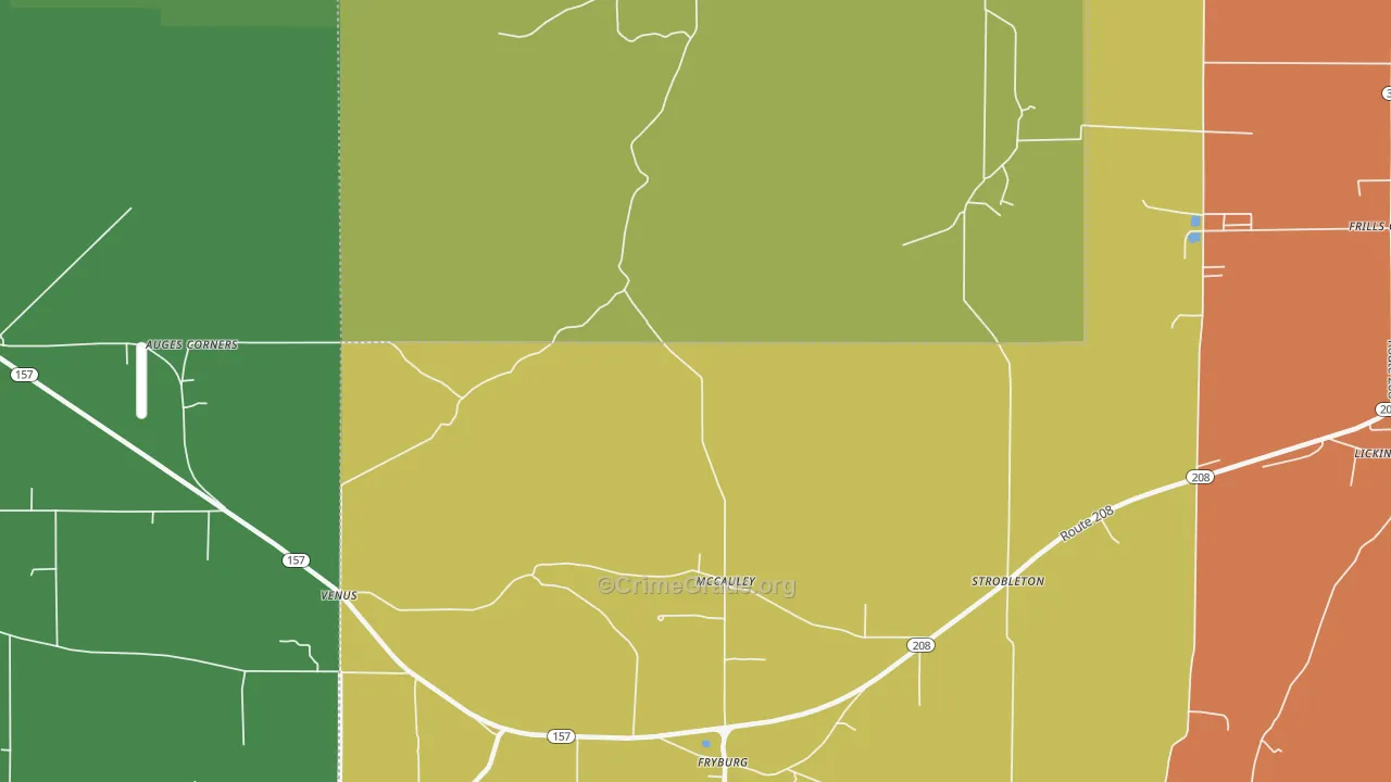 Fryburg, PA Map of Assault Rates