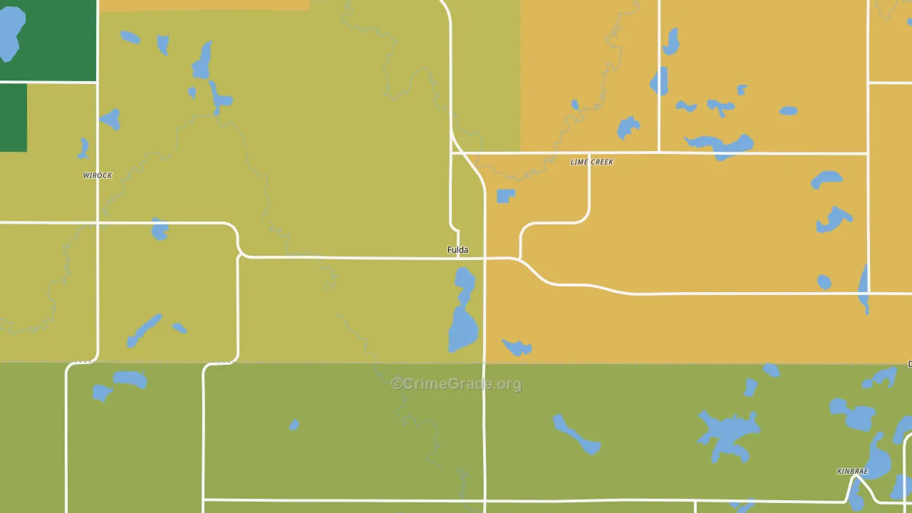 Fulda, MN Map of Assault Rates