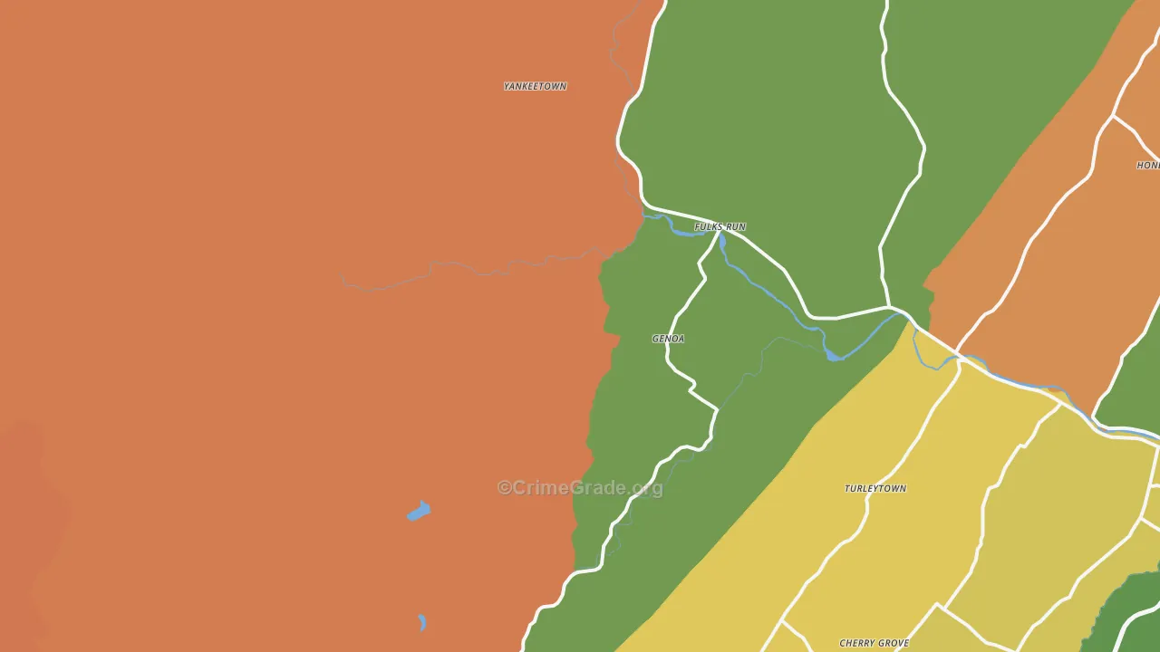 Fulks Run, VA Map of Assault Rates
