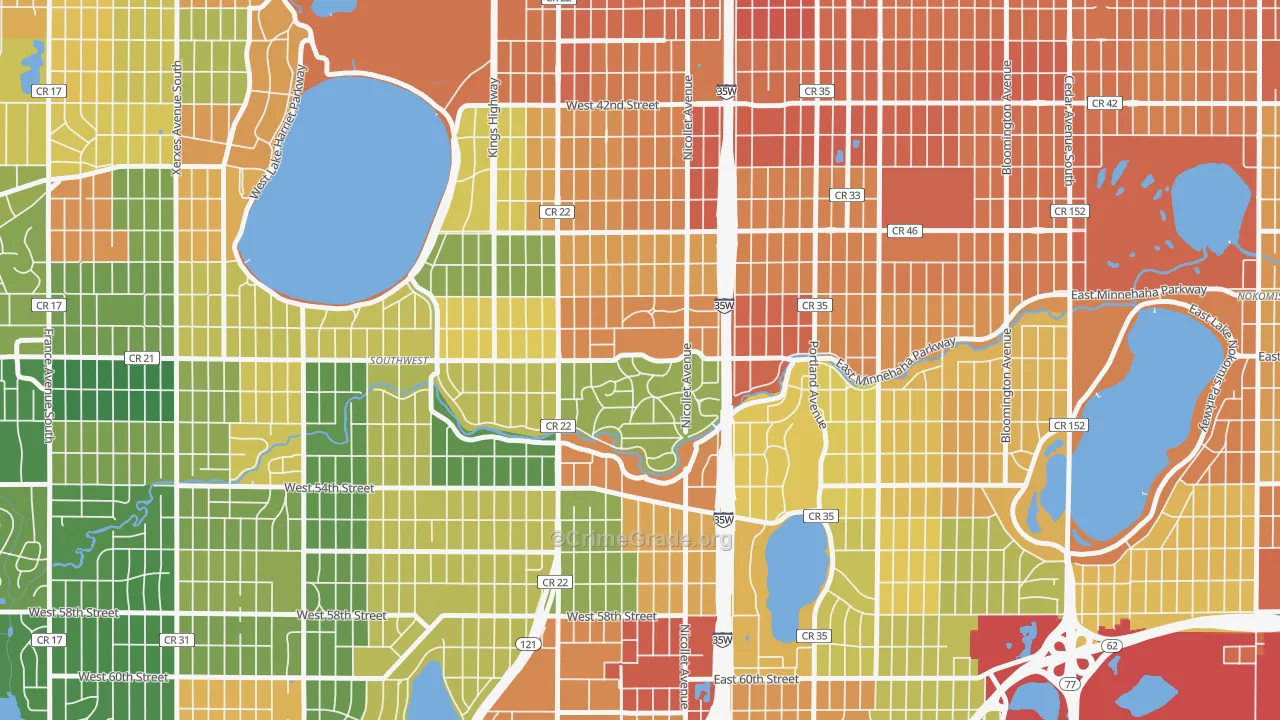 Fuller Tangletown, Minneapolis, MN Map of Assault Rates