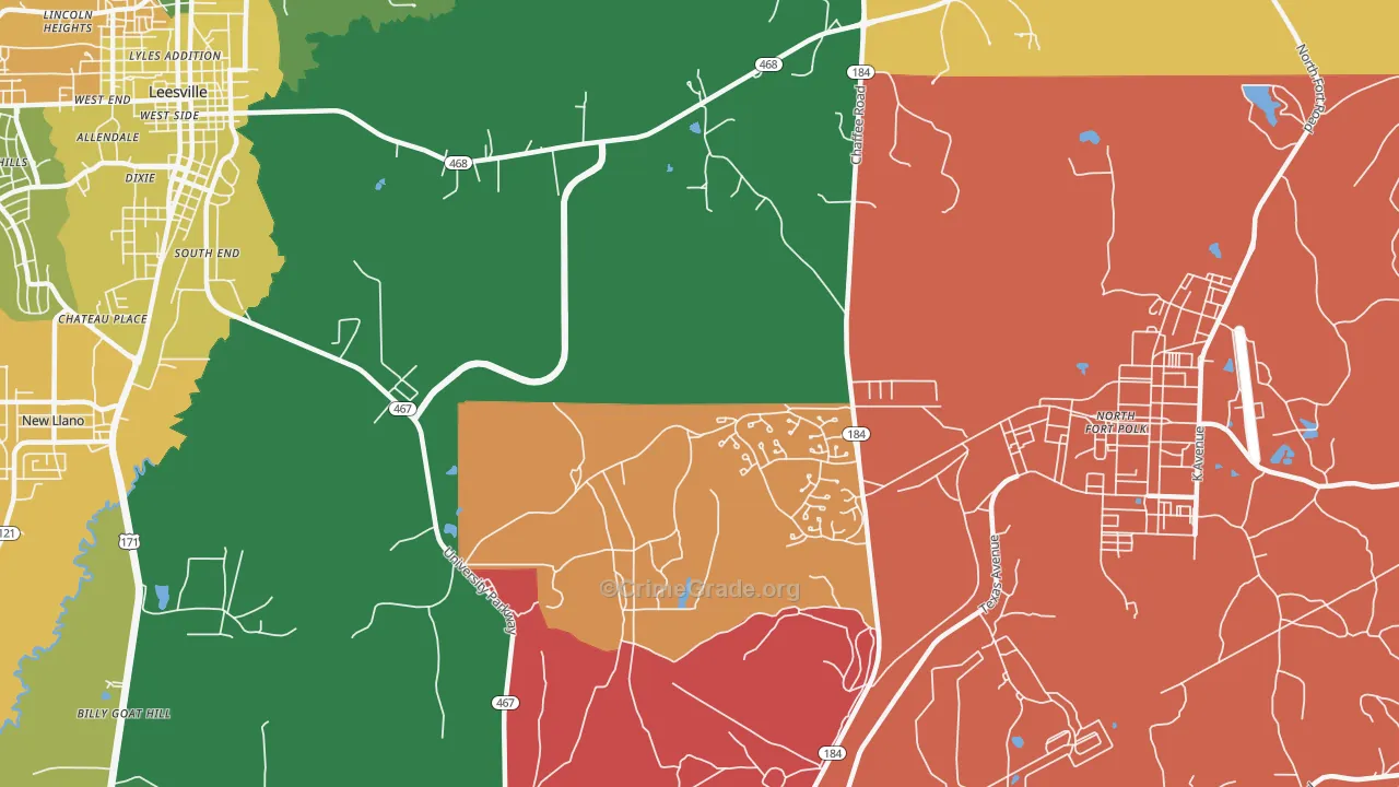 Fullerton, LA Map of Assault Rates