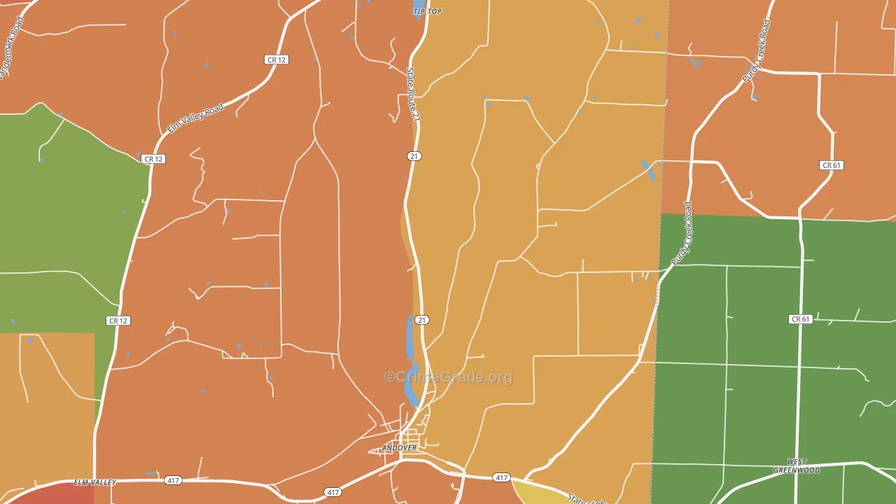 Fulmer Valley, NY Map of Assault Rates