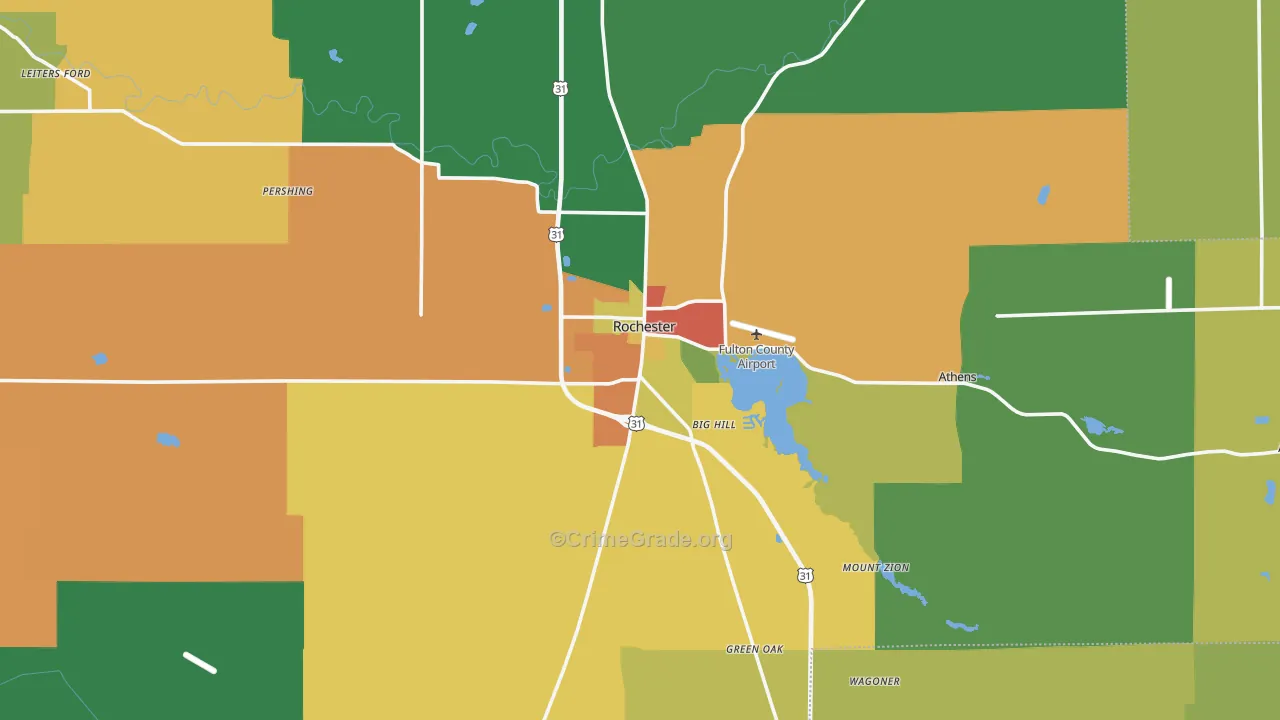 Fulton County, IN Map of Assault Rates