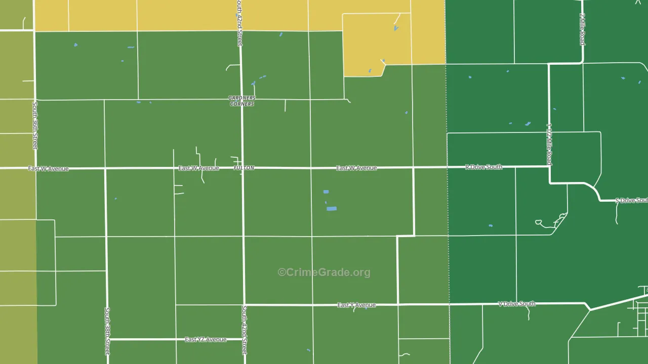 Fulton, MI Map of Assault Rates