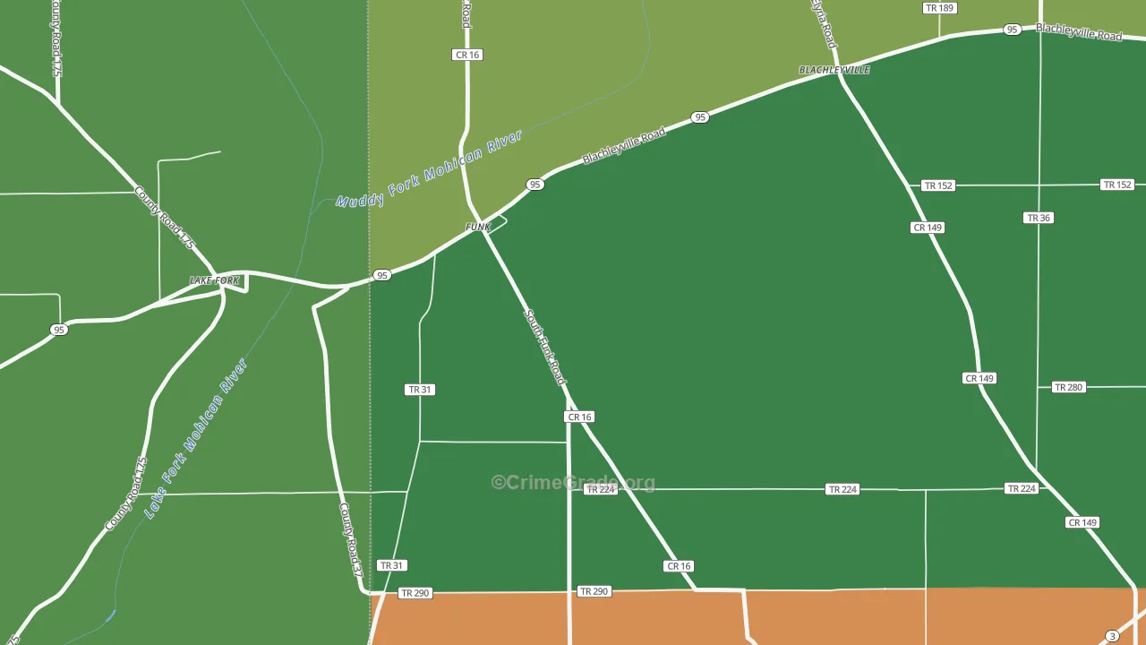 Funk, OH Map of Assault Rates