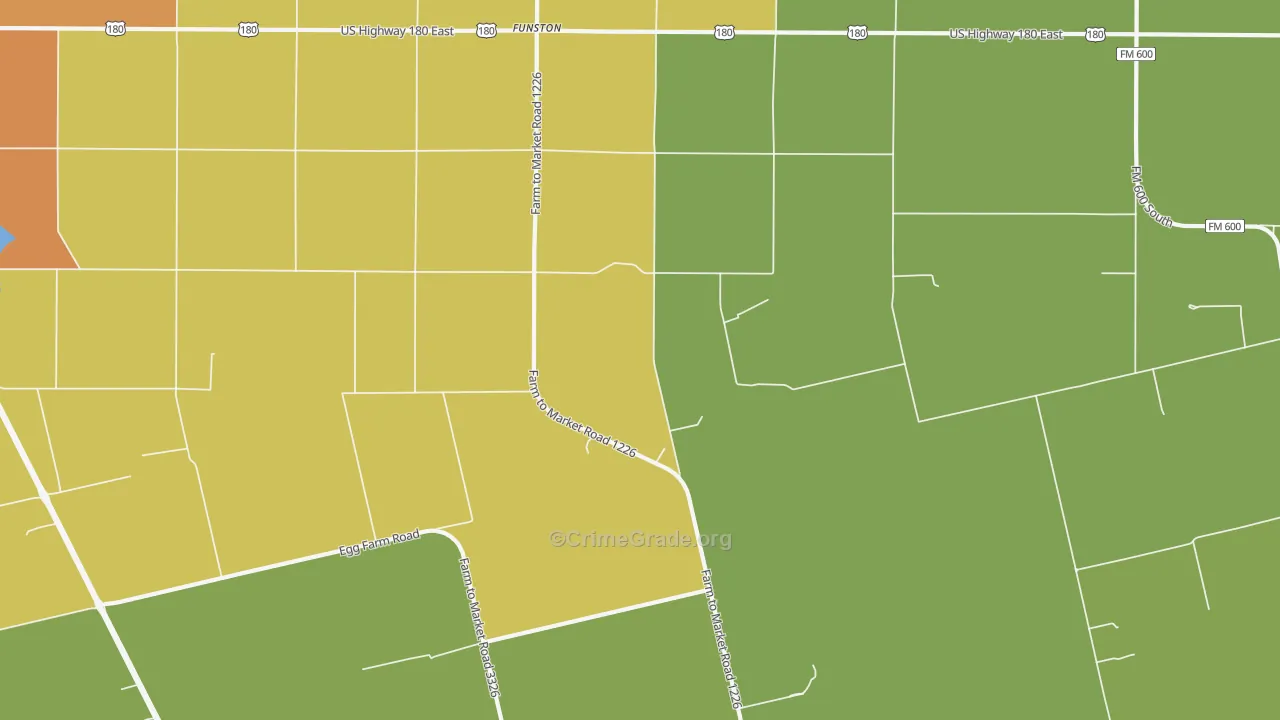Funston, TX Map of Assault Rates
