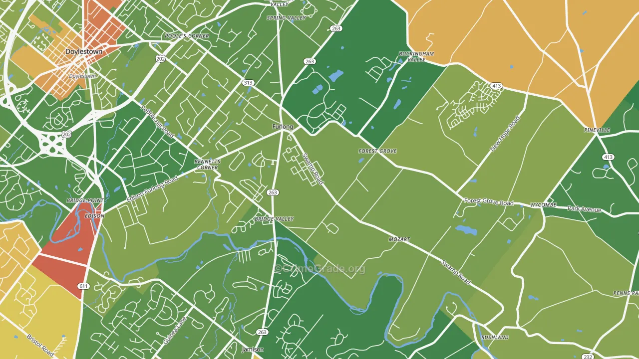 Furlong, PA Map of Assault Rates