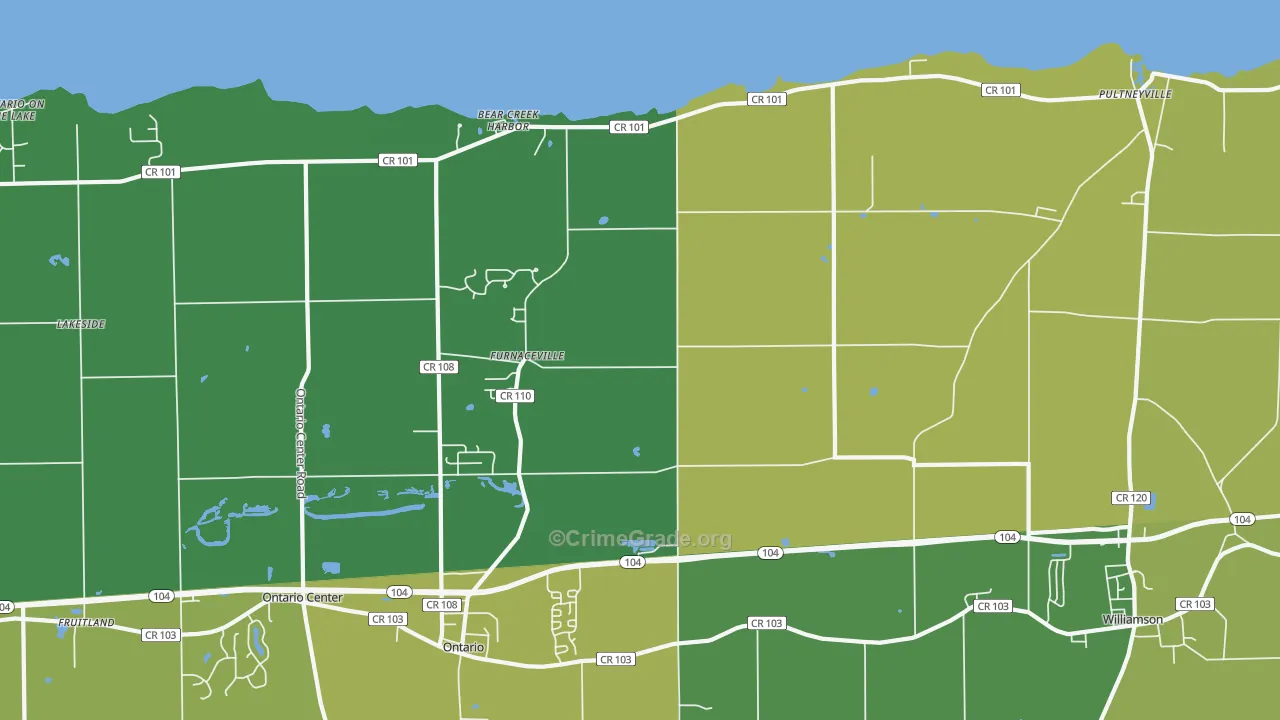 Furnaceville, NY Map of Assault Rates