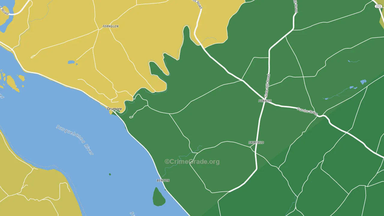 Furniss, PA Map of Assault Rates
