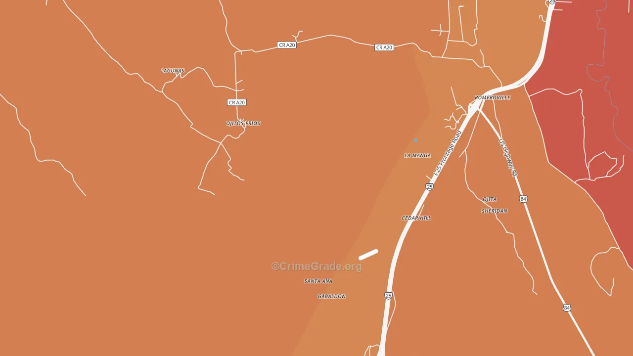 Gabaldon, NM Map of Assault Rates