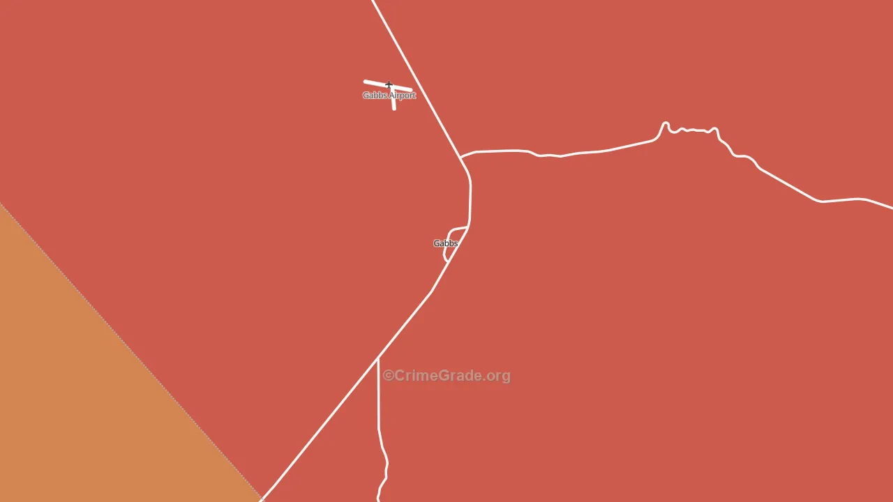 Gabbs, NV Map of Assault Rates