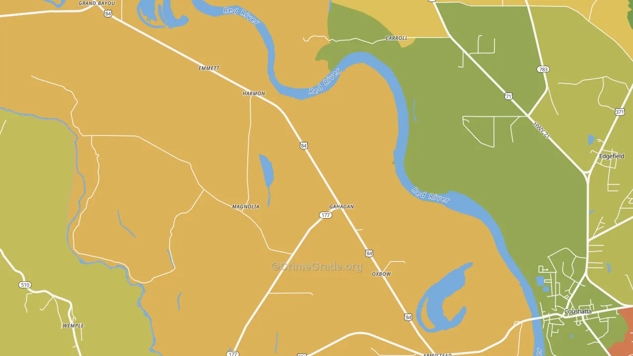 Gahagan, LA Map of Assault Rates