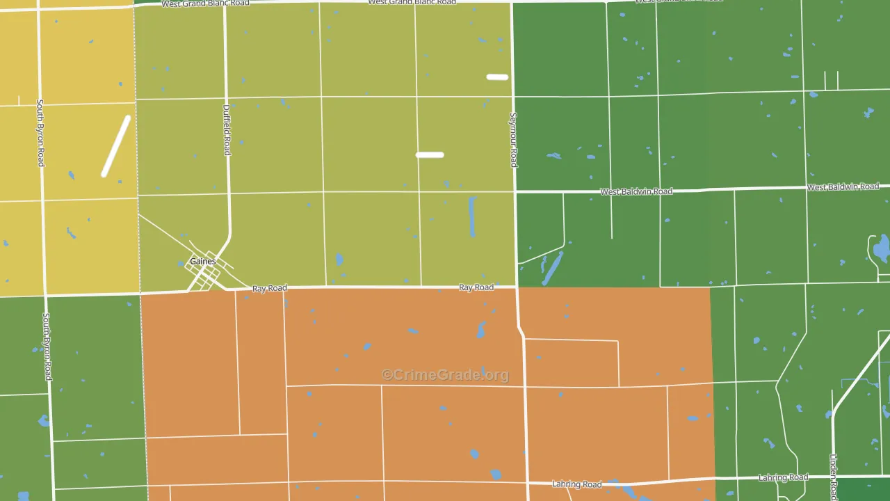 Gaines, MI Map of Assault Rates