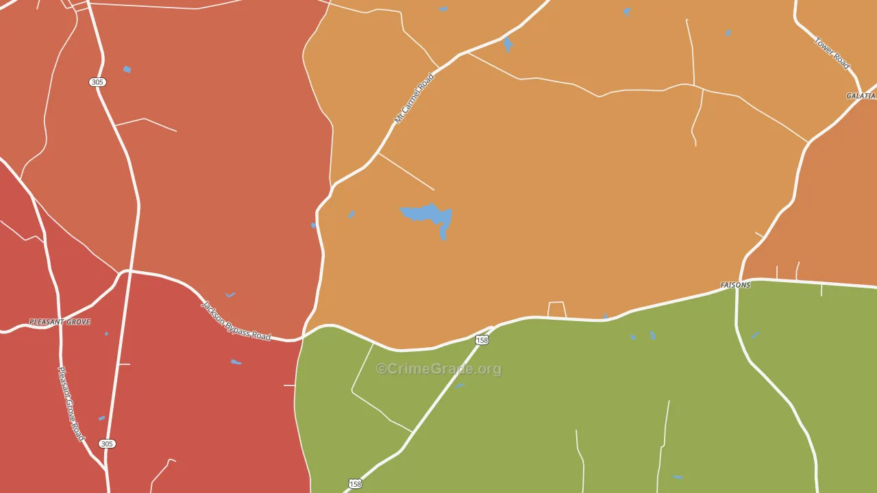 Galatia, NC Map of Assault Rates