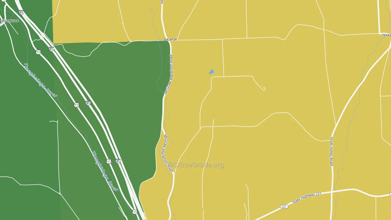 Galatia, NY Map of Assault Rates