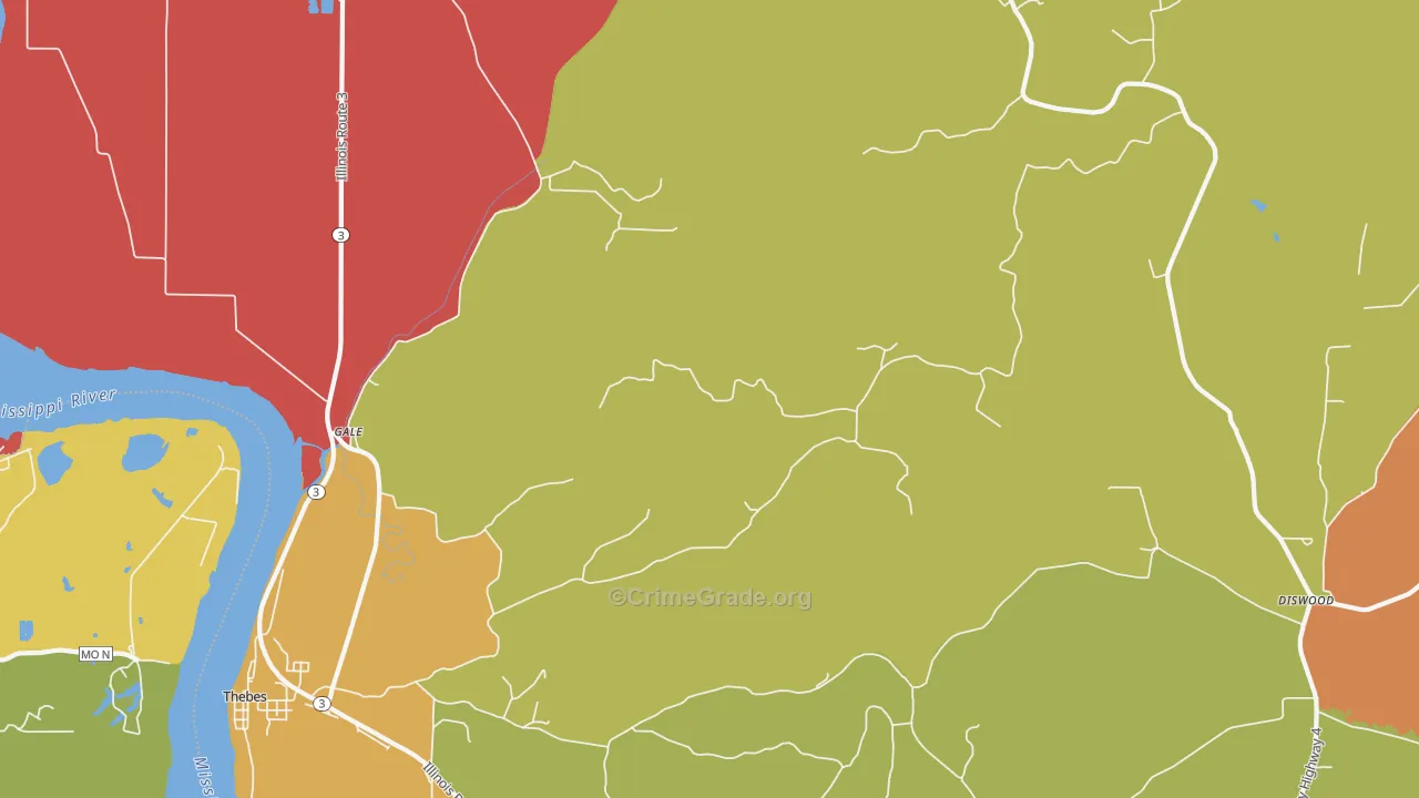 Gale, IL Map of Assault Rates