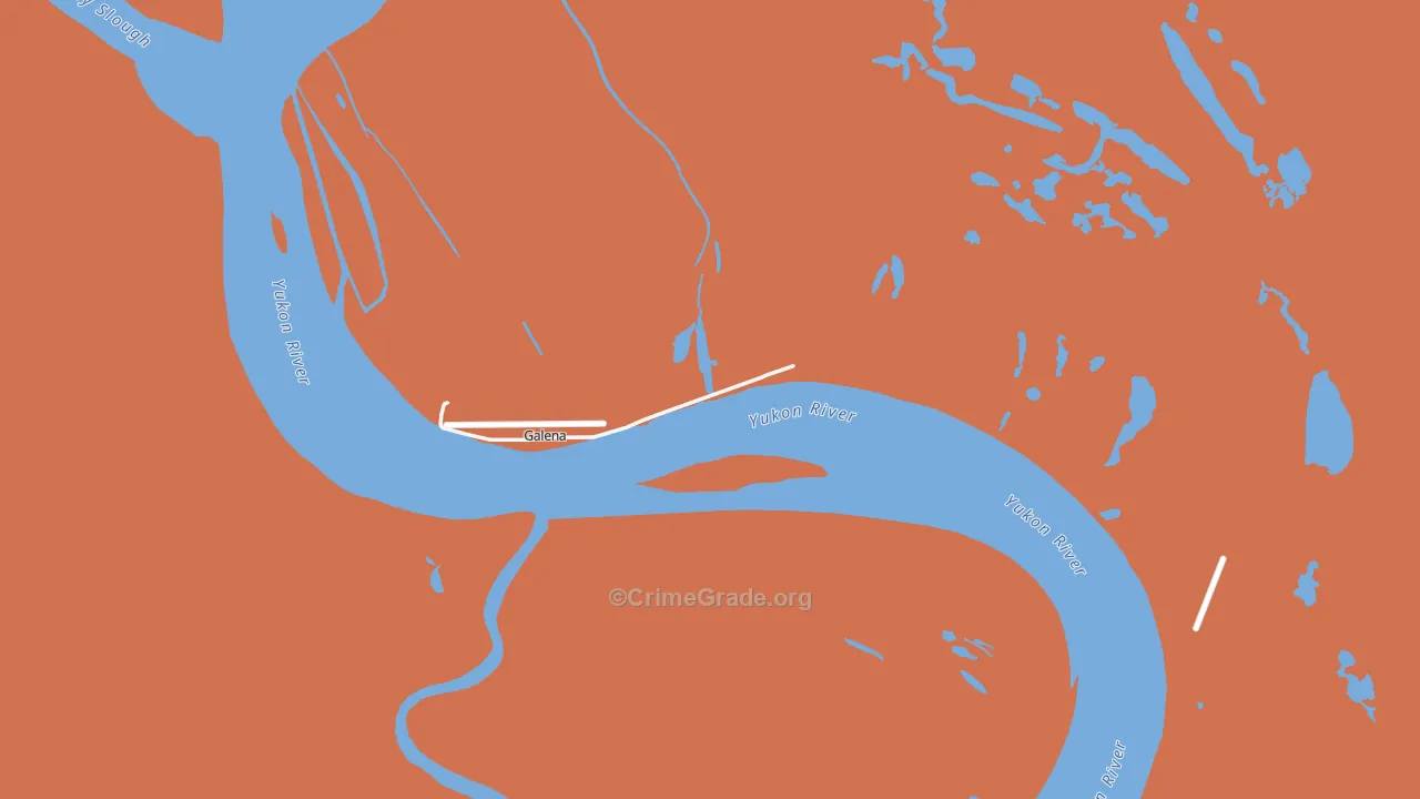 Galena, AK Map of Assault Rates