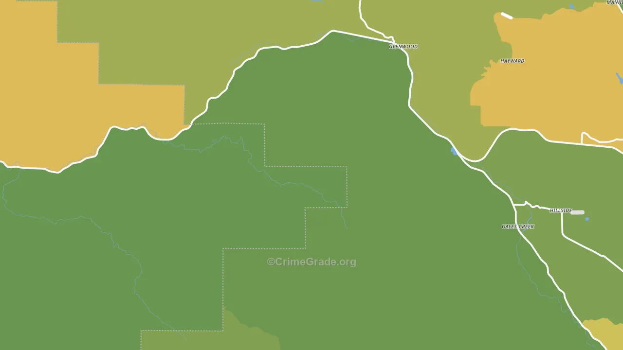 Gales Creek, OR Map of Assault Rates