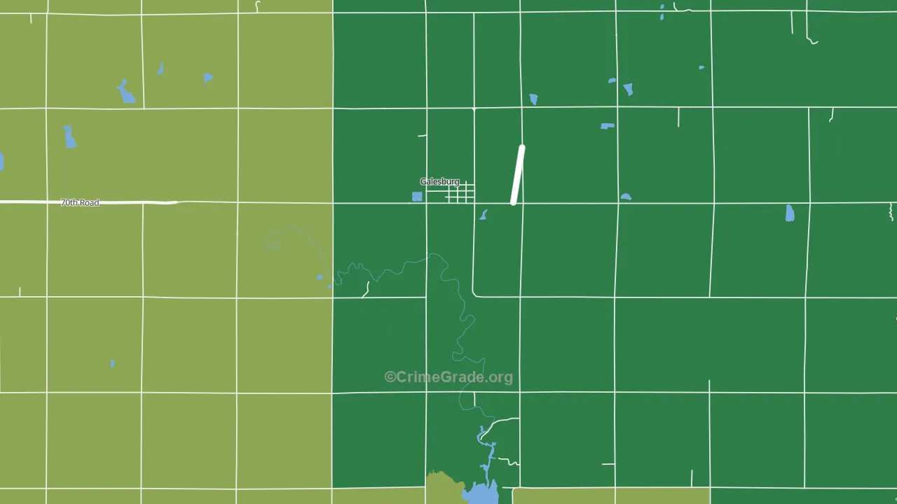Galesburg, KS Map of Assault Rates