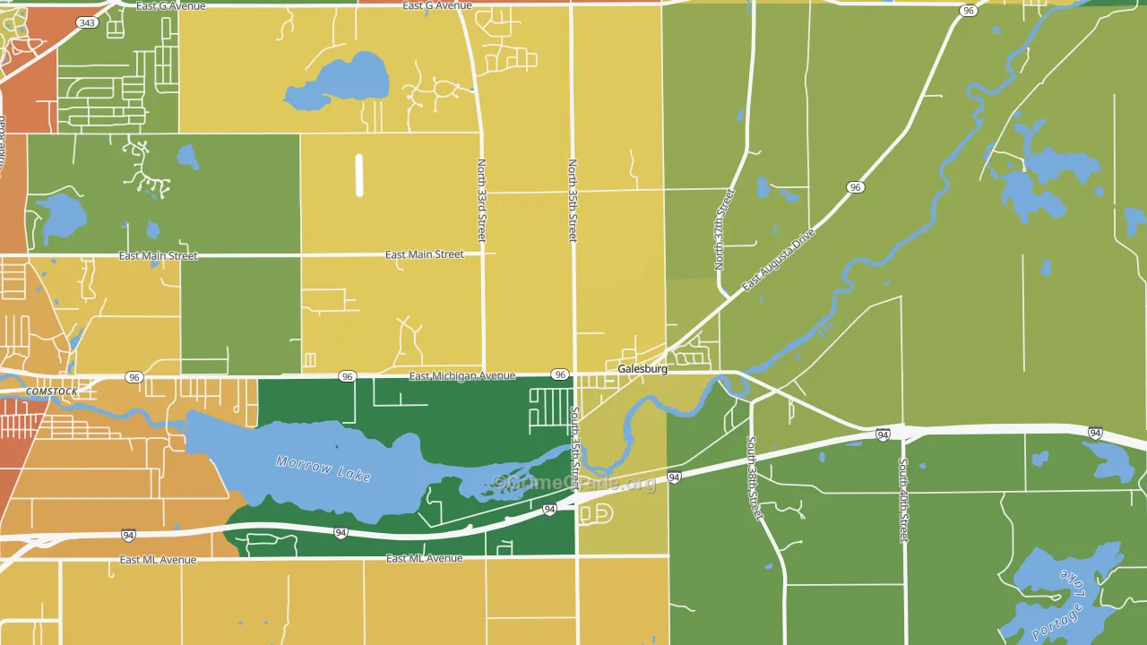 Galesburg, MI Map of Assault Rates