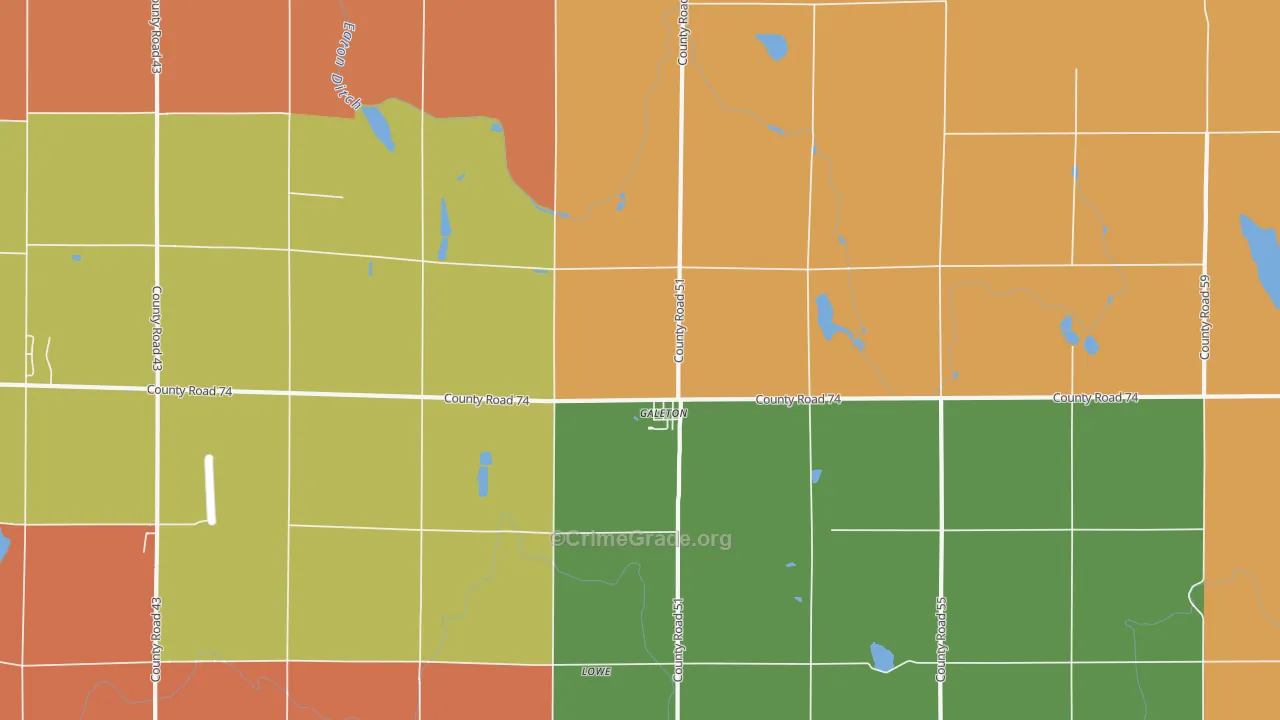 Galeton, CO Map of Assault Rates