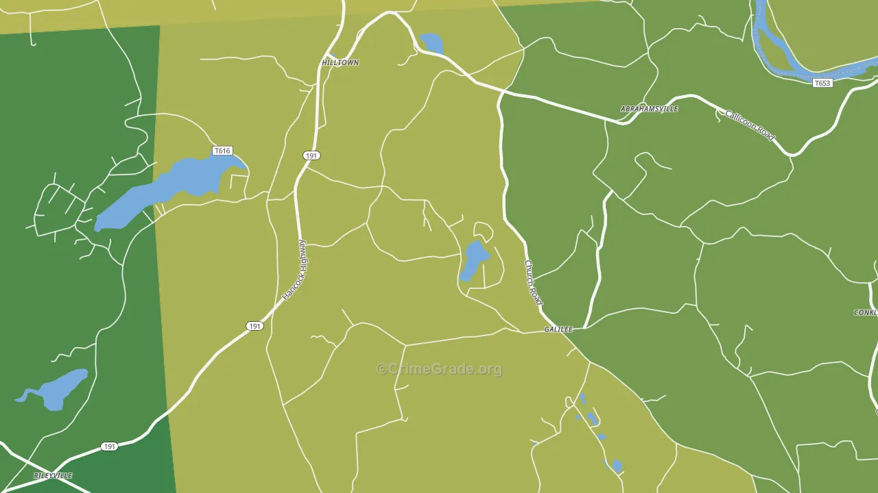 Galilee, PA Map of Assault Rates
