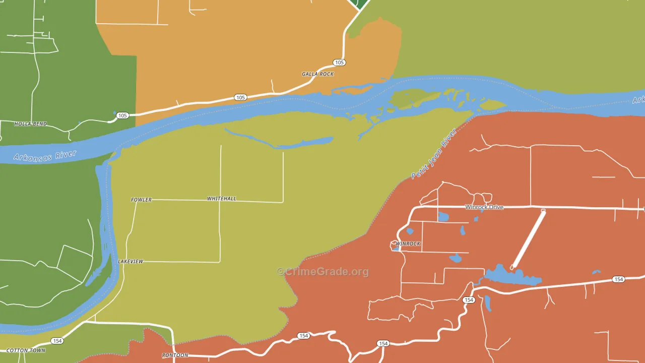 Galla Rock, AR Map of Assault Rates
