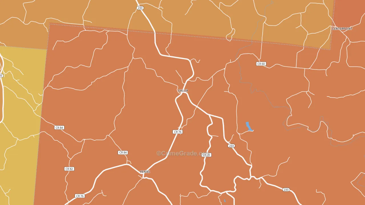 Gallia, OH Map of Assault Rates