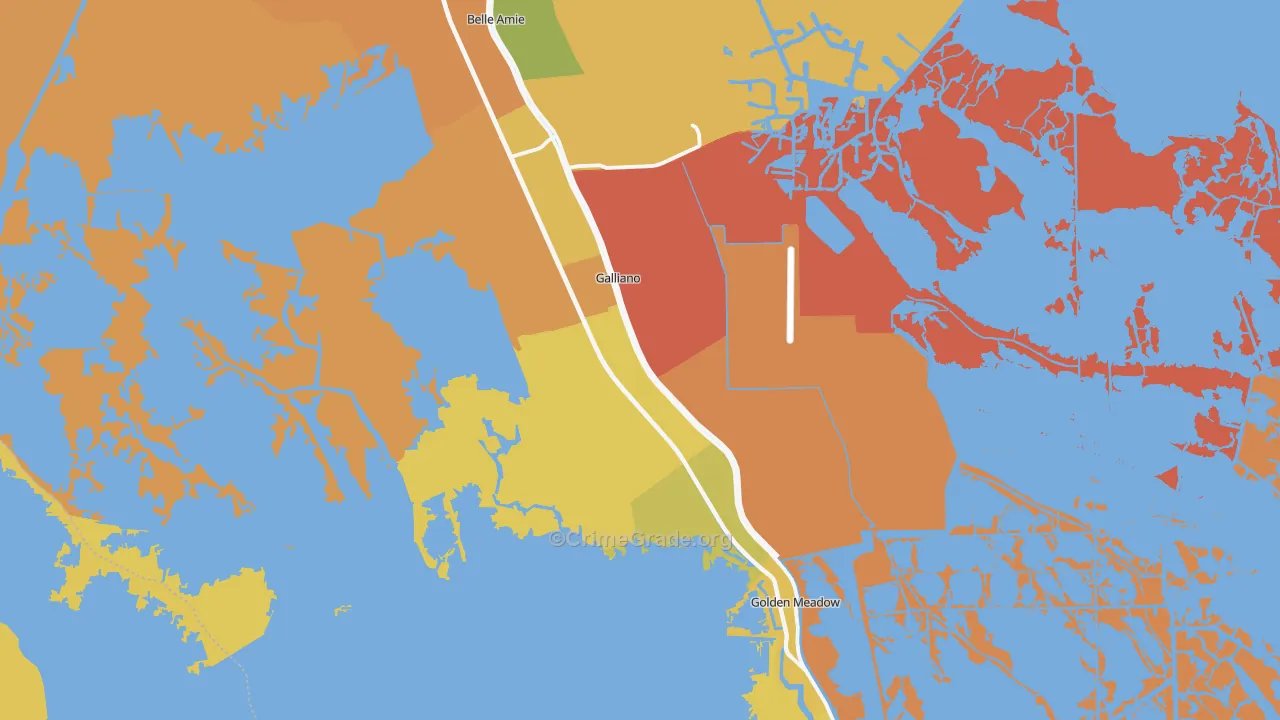 Galliano, LA Map of Assault Rates