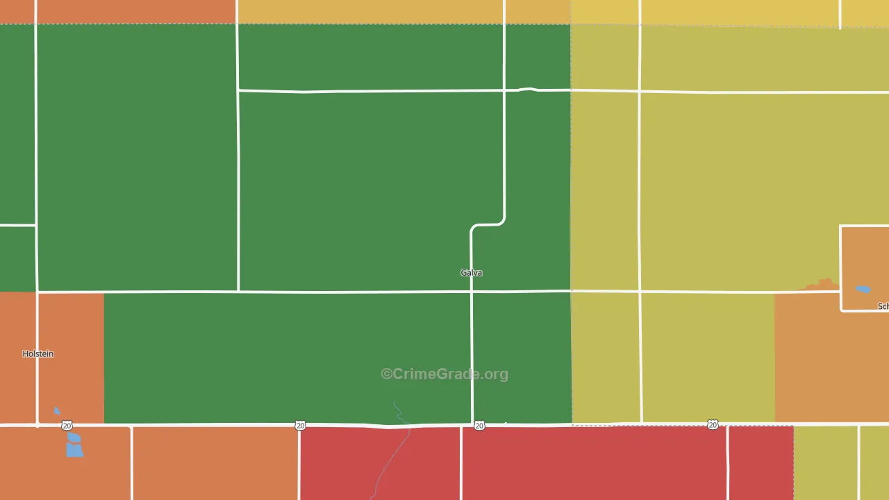 Galva, IA Map of Assault Rates