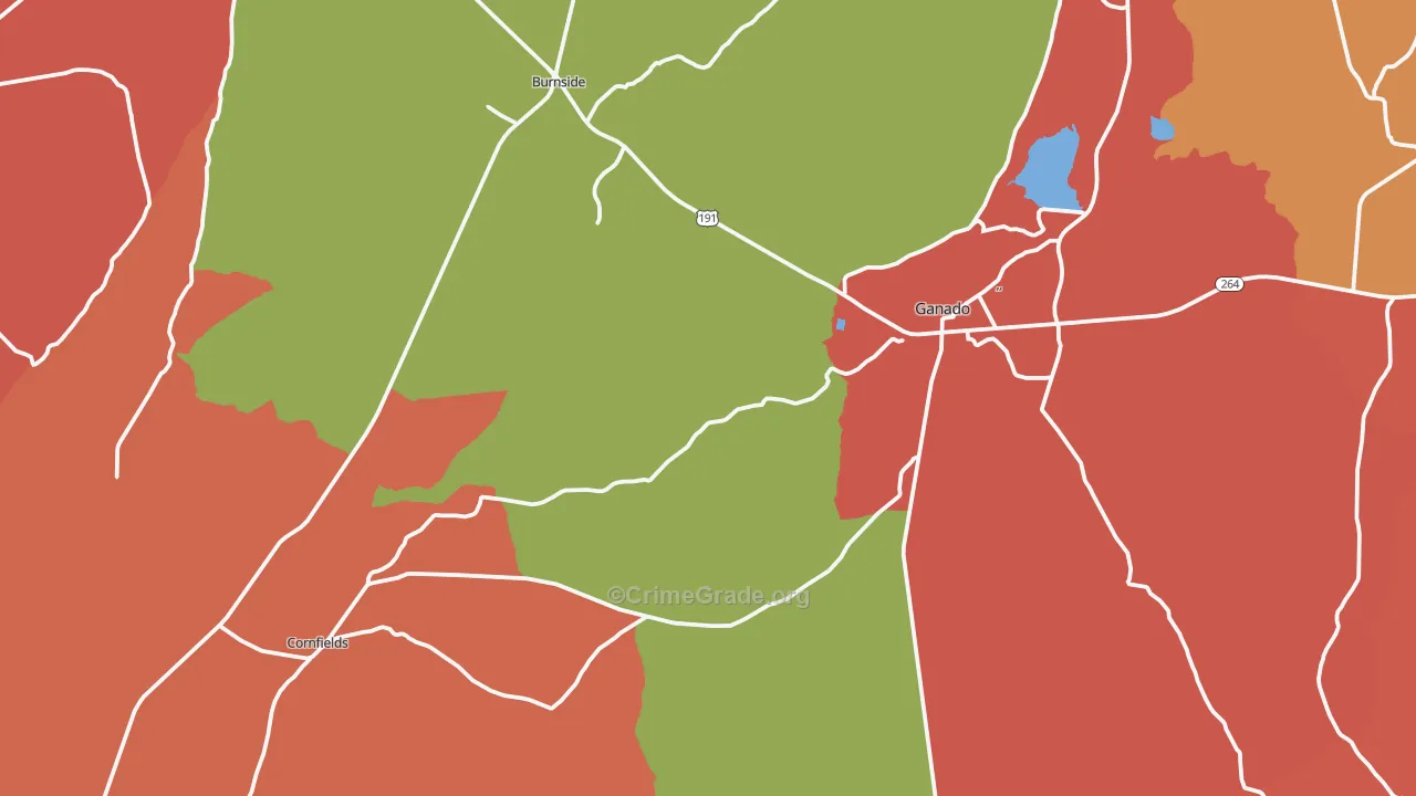 Ganado, AZ Map of Assault Rates