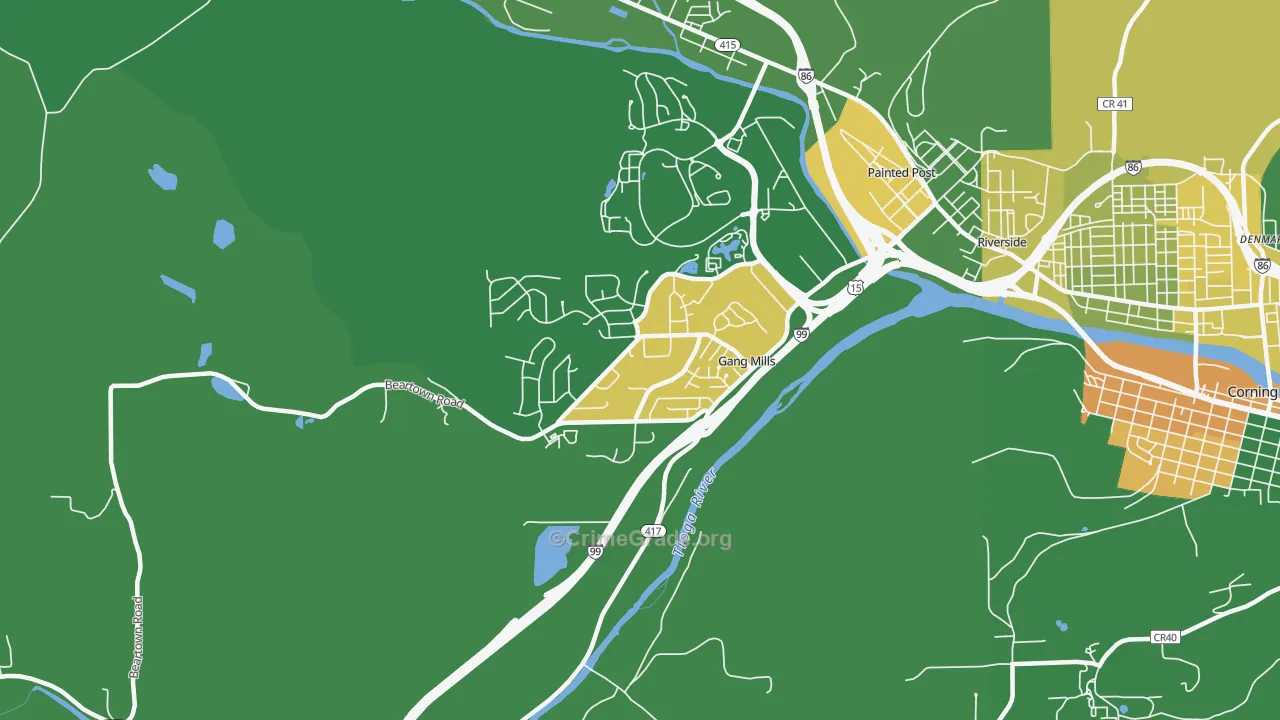Gang Mills, NY Map of Assault Rates