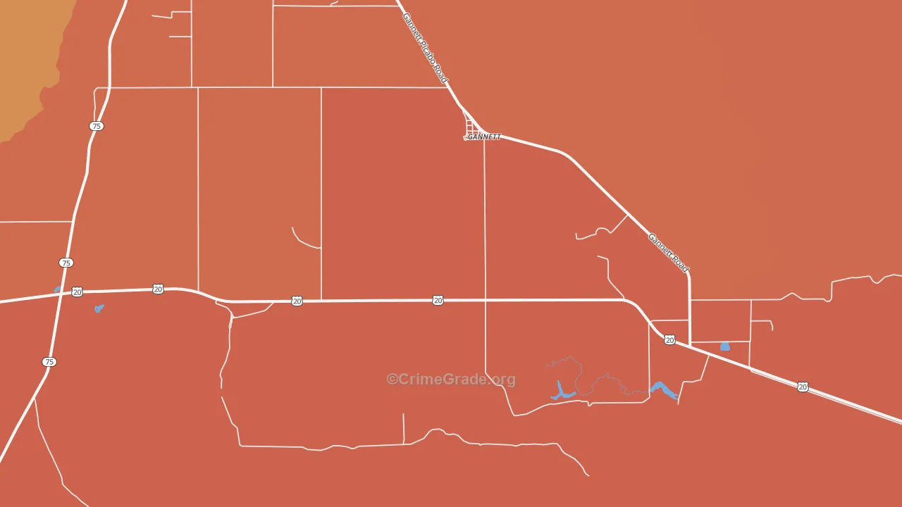 Gannett, ID Map of Assault Rates