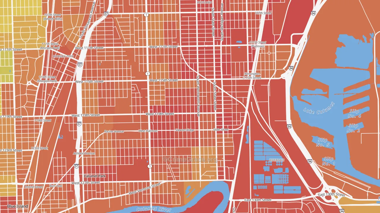 Gano, Chicago, IL Map of Assault Rates