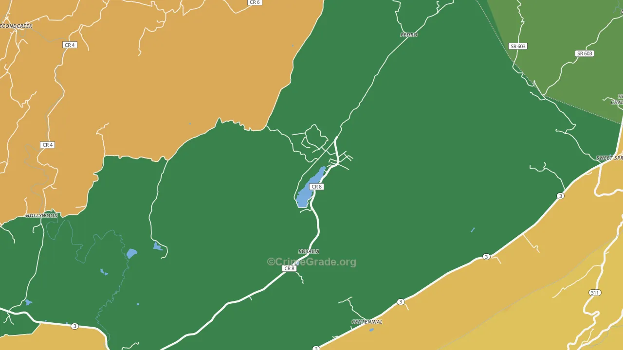 Gap Mills, WV Map of Assault Rates