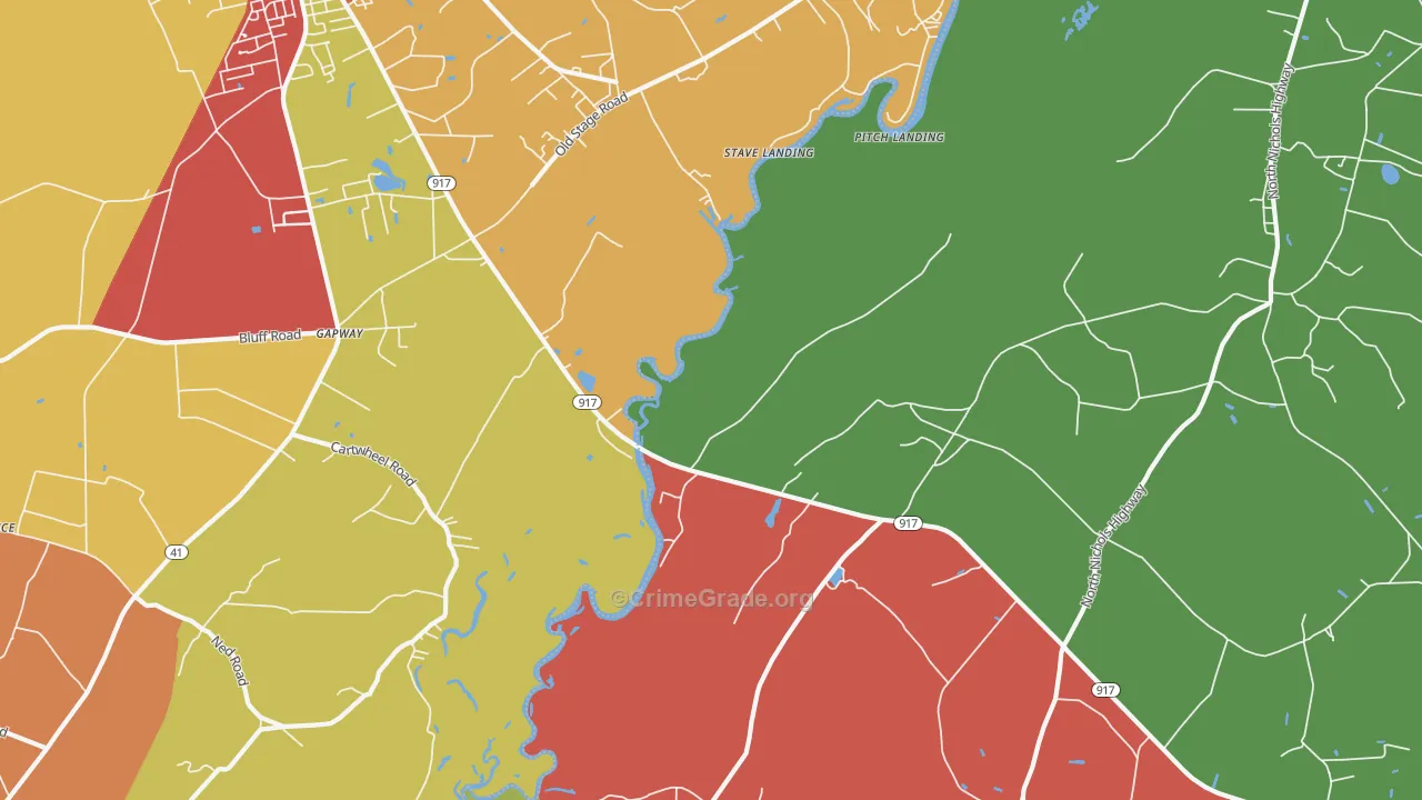 Gapway, SC Map of Assault Rates